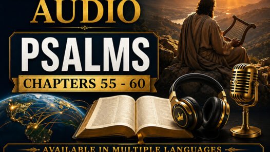 Cover image for King James Audio Bible Psalms chapters 55-60.